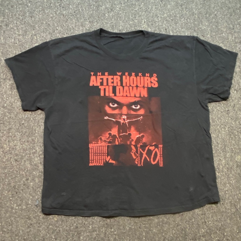 The Weeknd After Hours Til Dawn Shirt Sz XL Men Black Tour Playboy Carti XO 2023